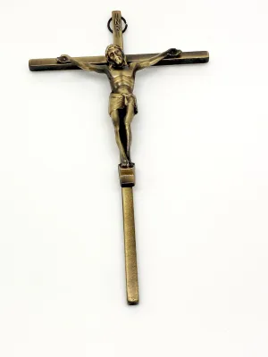 Bronze Wall Crucifix 8"
