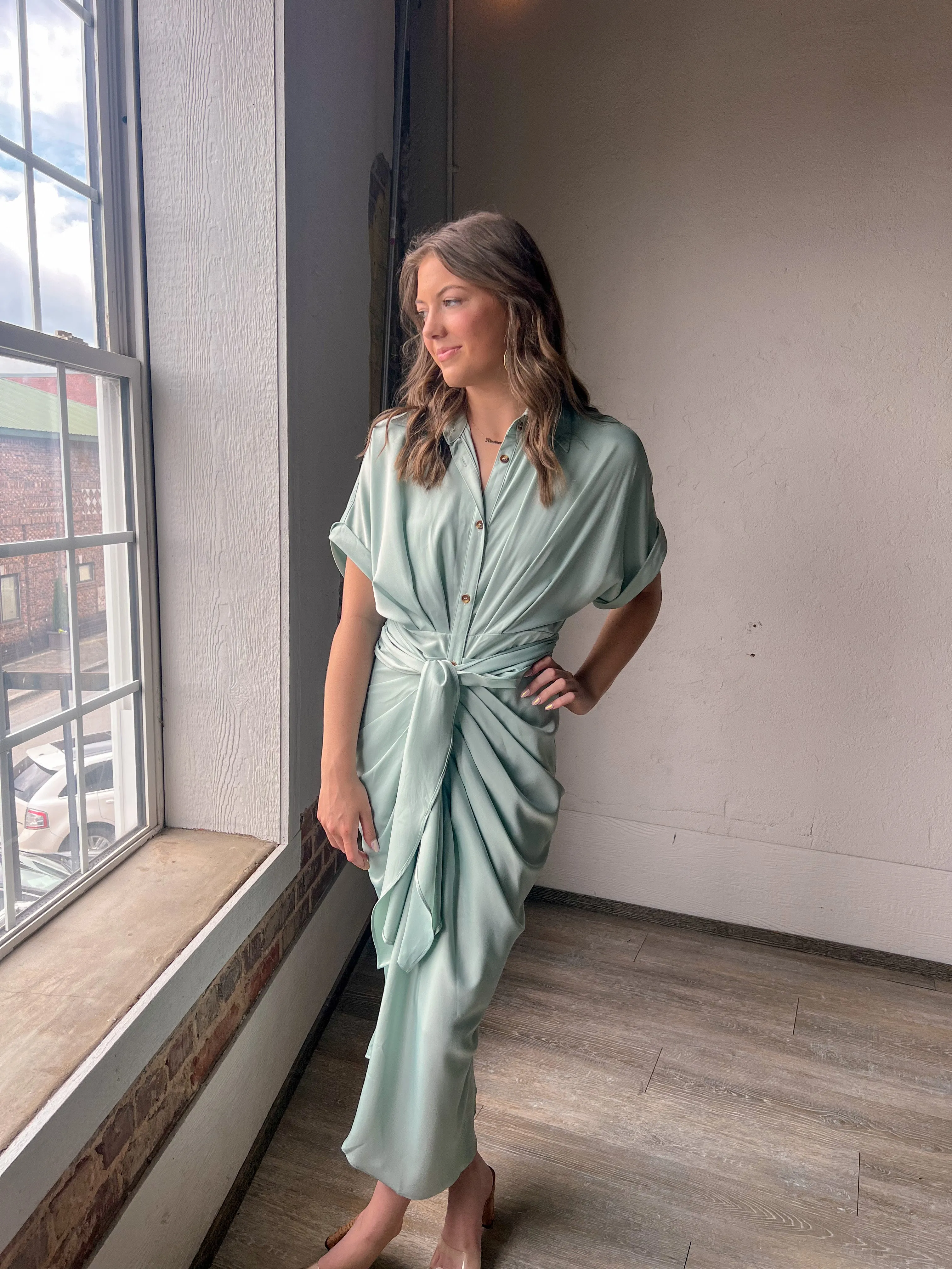 Brunch Time Button Down Dress