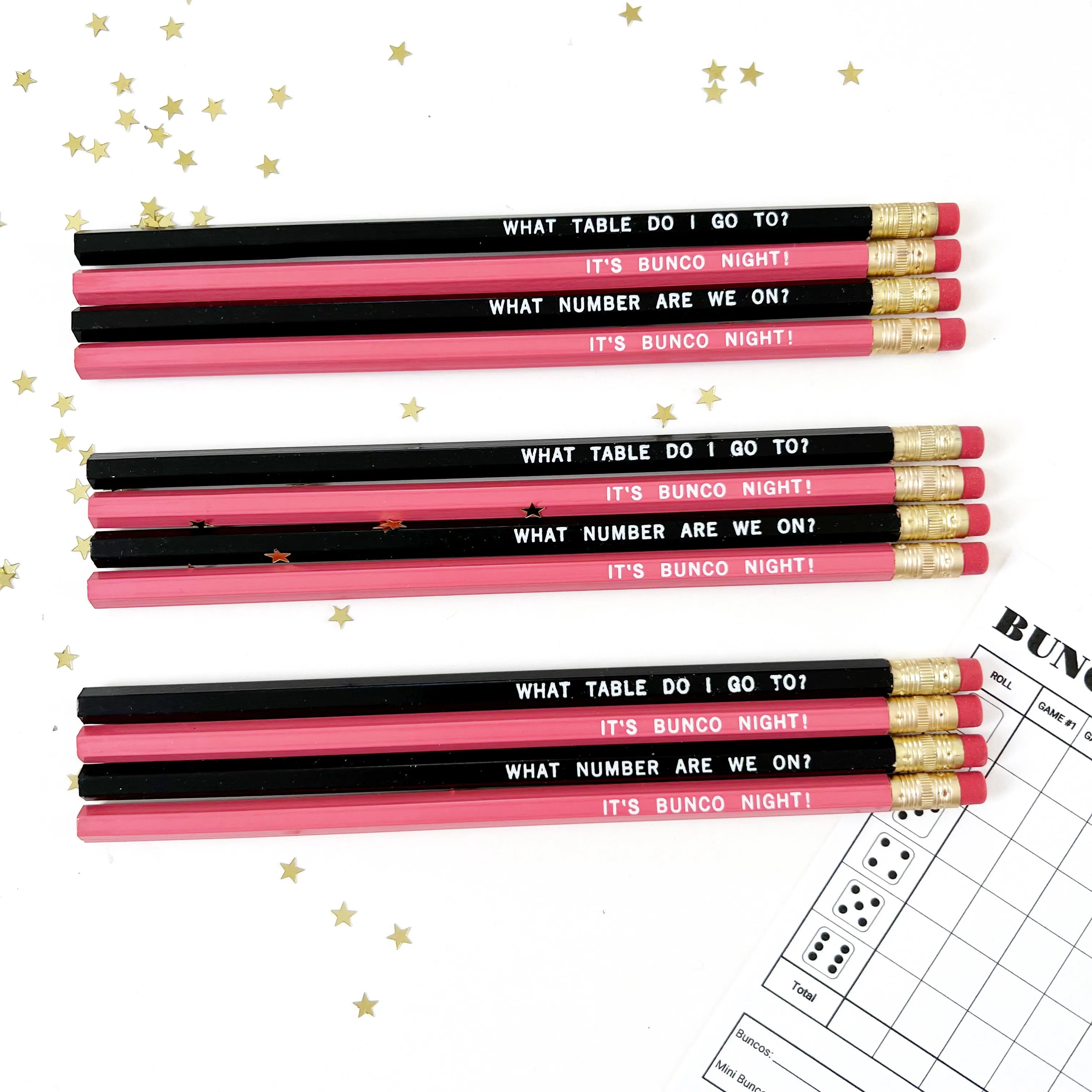Bunco Night Pencils