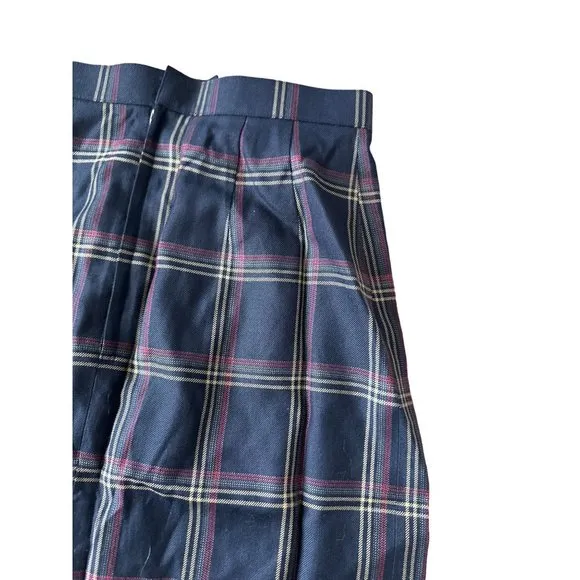 BURBERRYS Vintage Blue Plaid Pencil Skirt Size XS