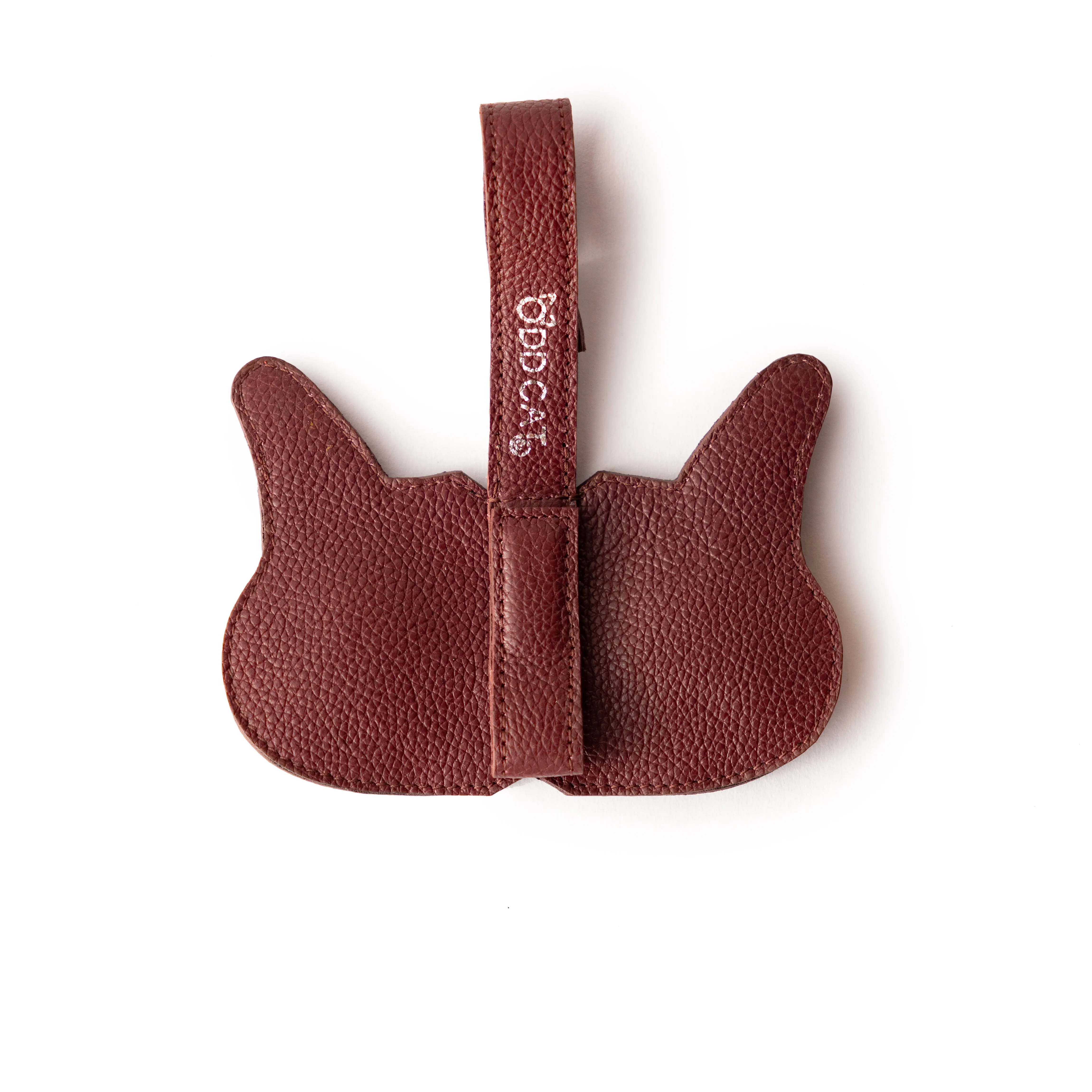 Burgundy Leather Cat Eyes Sunglasses Cover