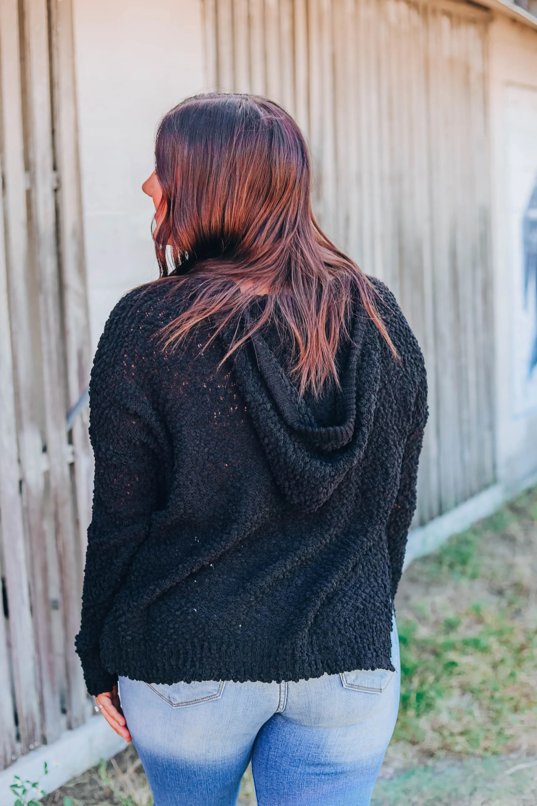 Buttery Soft Popcorn Hoodie - Black