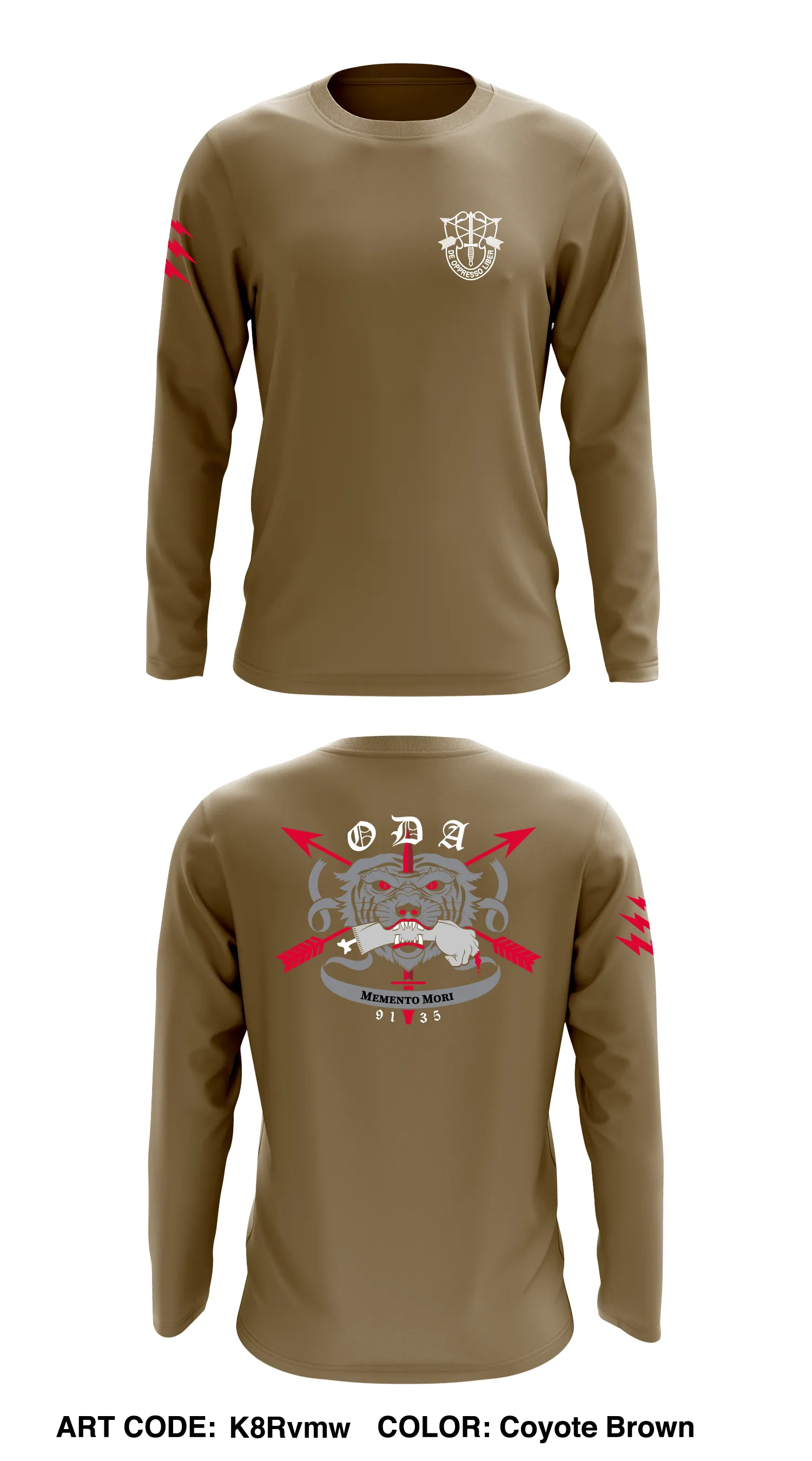 C Co, 1 Bn, 19th SFG (Dive) Store 1 Core Men's LS Performance Tee - K8Rvmw