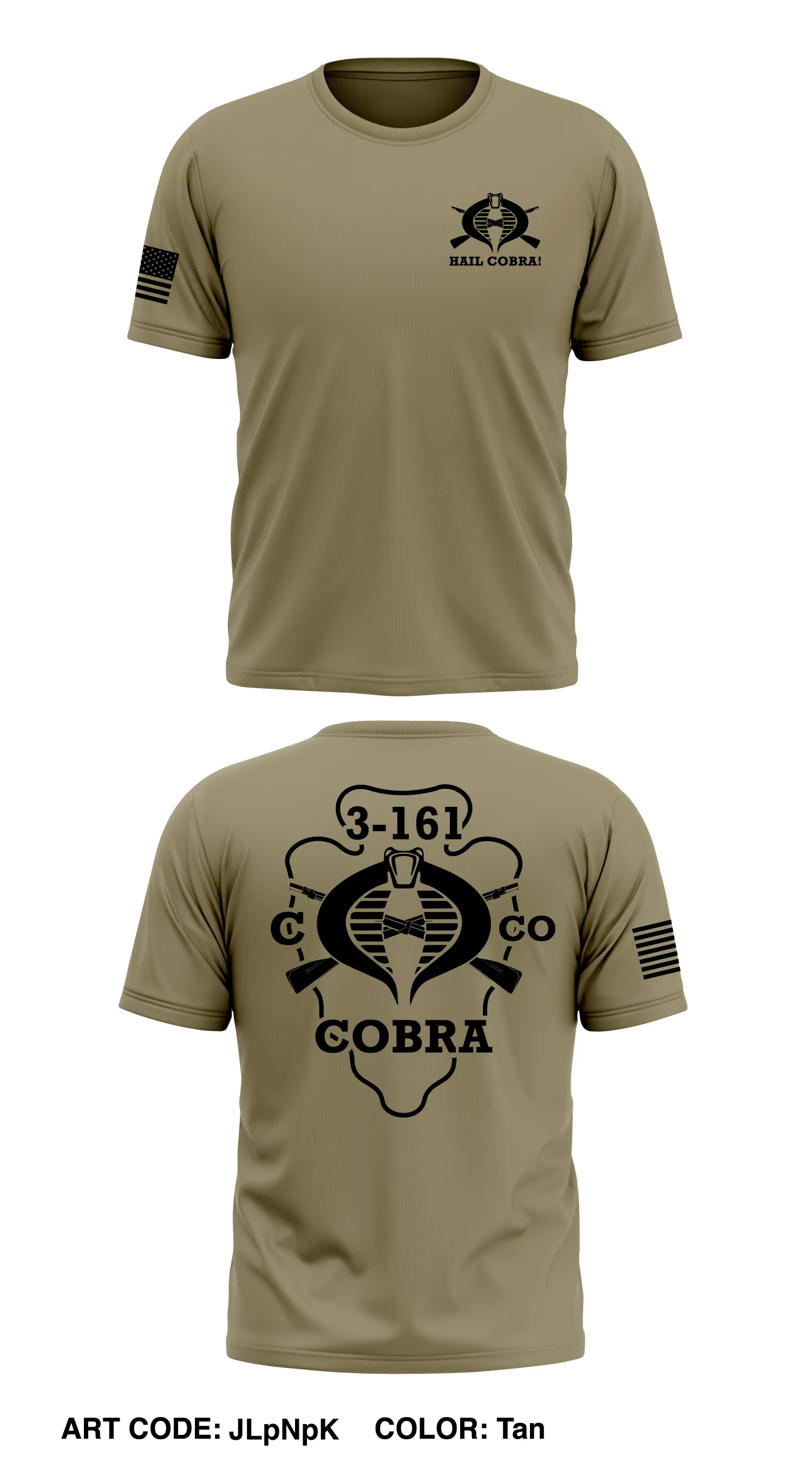 C Co, 3BN, 161st IN Core Men's SS Performance Tee - JLpNpK