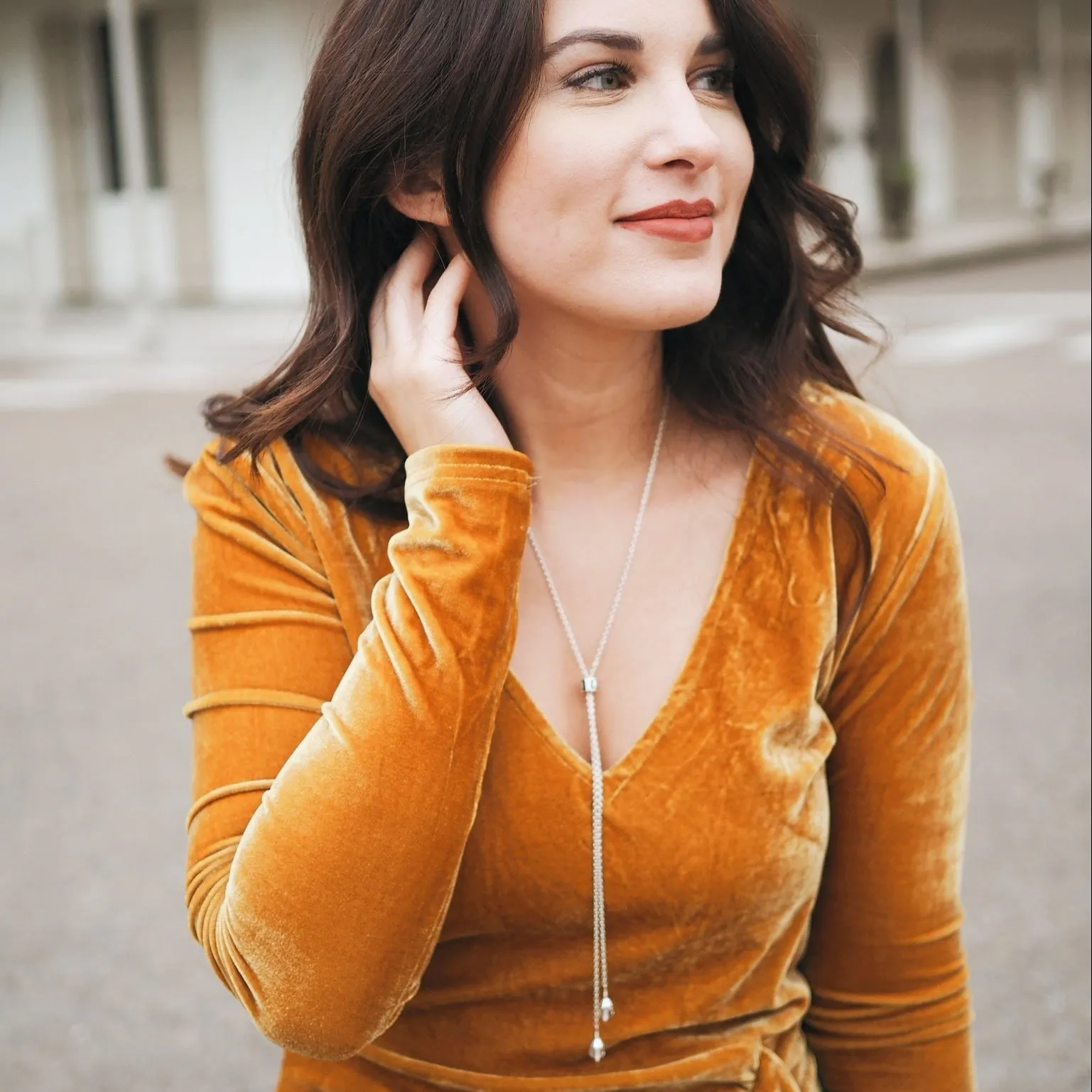 Cali Rain Long Lariat Necklace