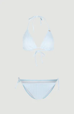 Capri - Bondey Triangel Bikini Set | Blue Simple Stripe