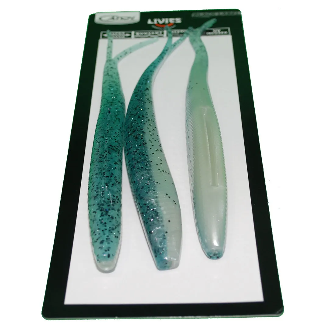 Catch 10" Black Label Livies Softbait Power Pilchard UV   Glow 3 Pack