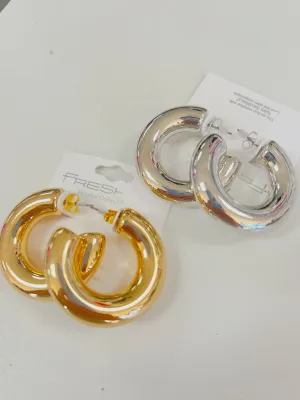 Celeste Chunky Hoops