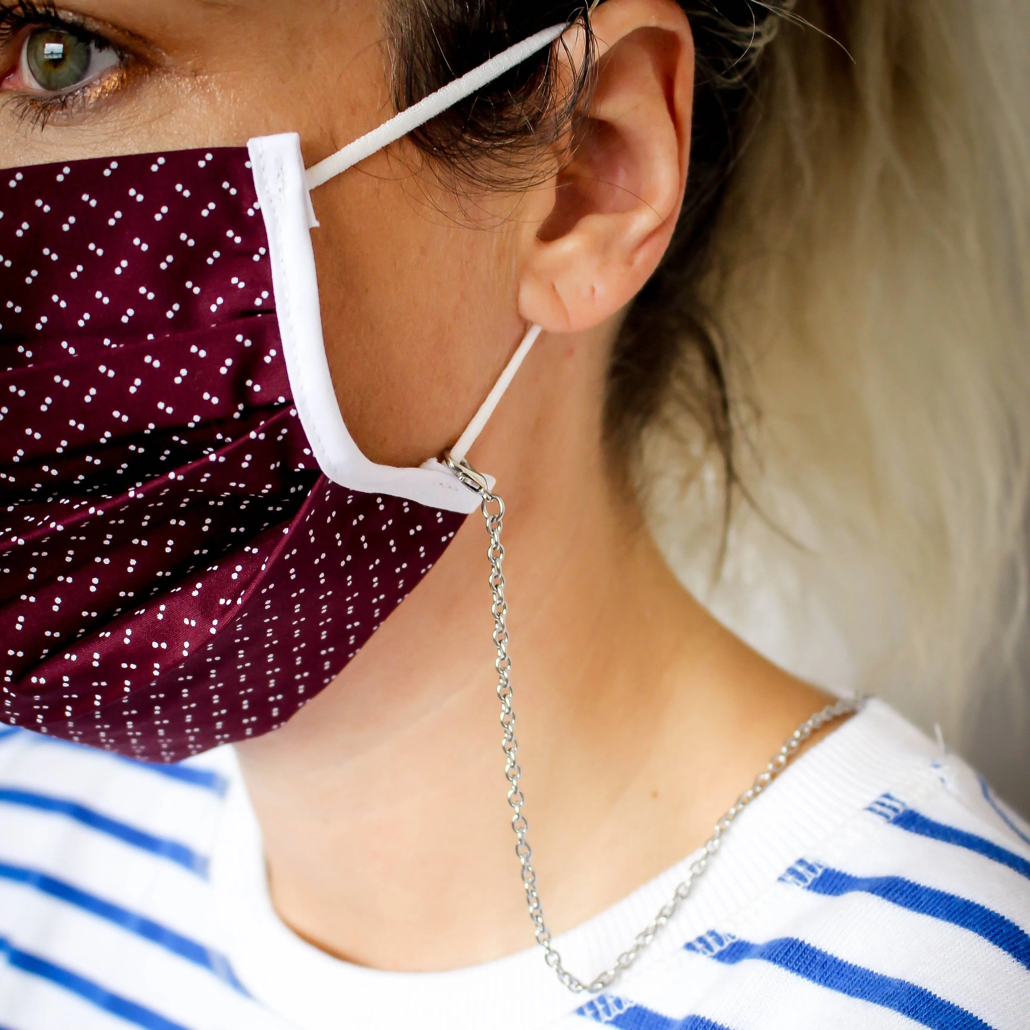 Cha&icirc;ne de masque classy argent