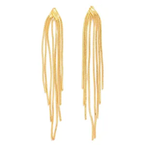 Chain Link Tassel Drop Earrings