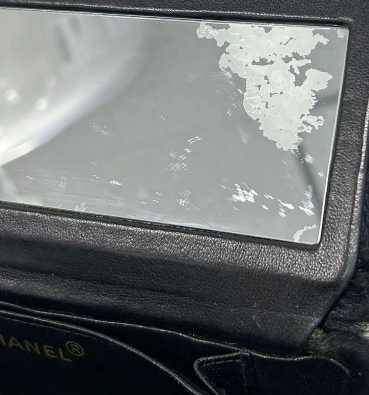 Chanel Black Fur Mini Vanity Bag
