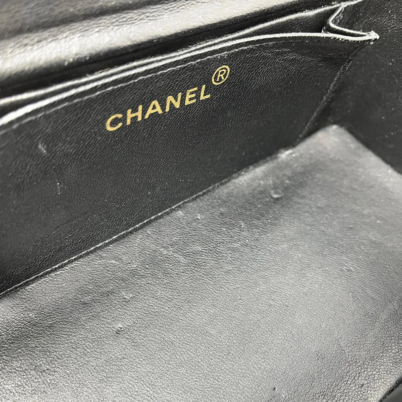 Chanel Black Fur Mini Vanity Bag