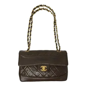 Chanel Brown Lambskin Flap Bag