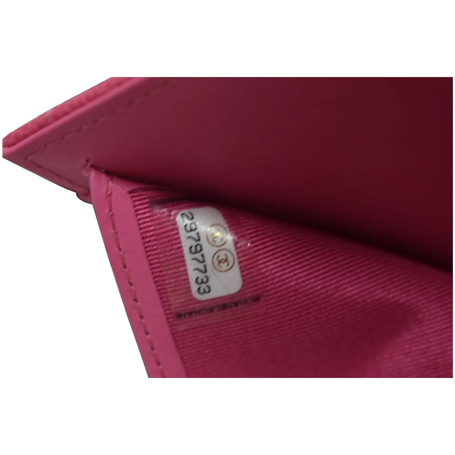 CHANEL CC Card Holder Caviar Quilted Leather Flap Wallet Pink