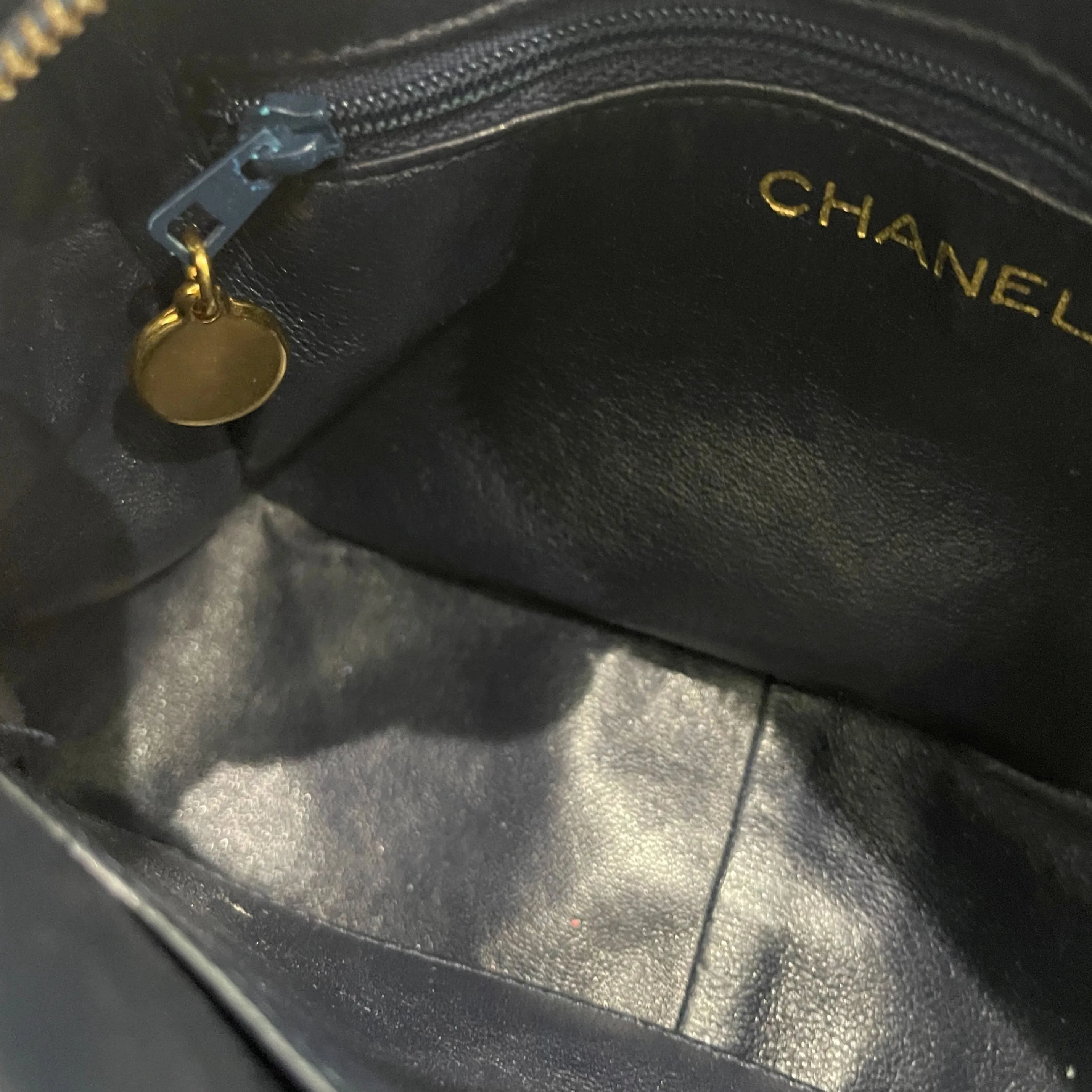Chanel Dark Navy Quilted Camera Bag