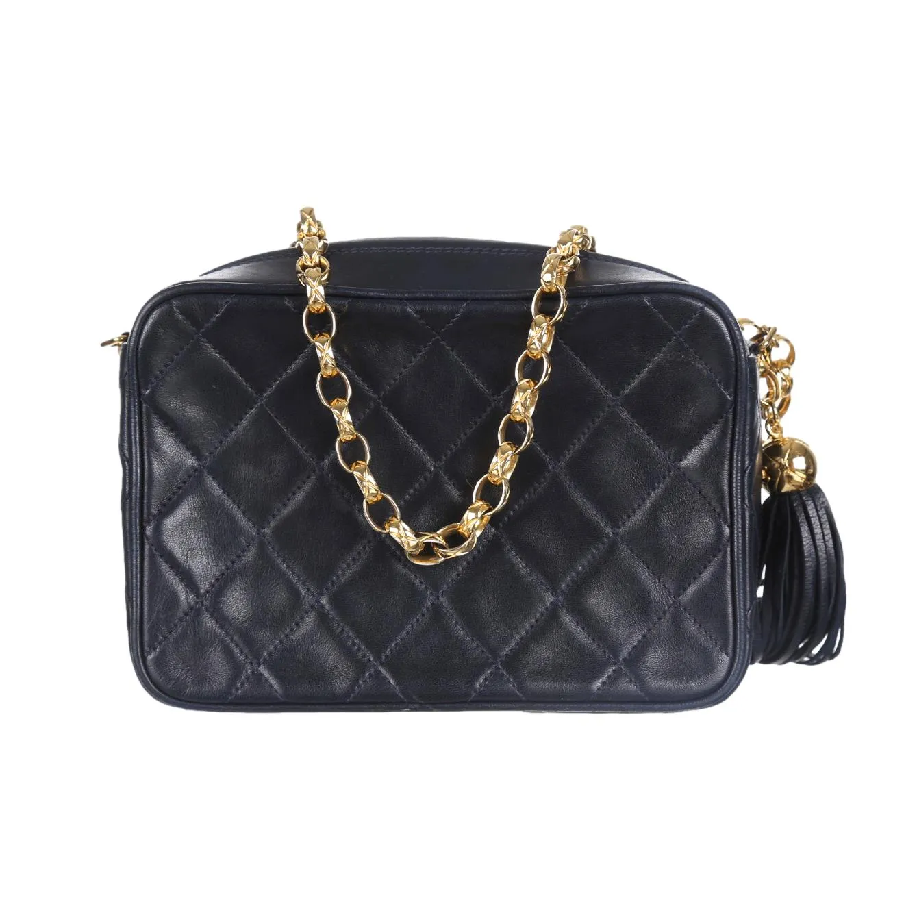 Chanel Dark Navy Quilted Camera Bag