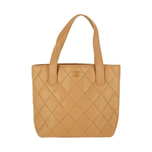 Chanel Nude Wild Stitch Logo Shoulder Bag