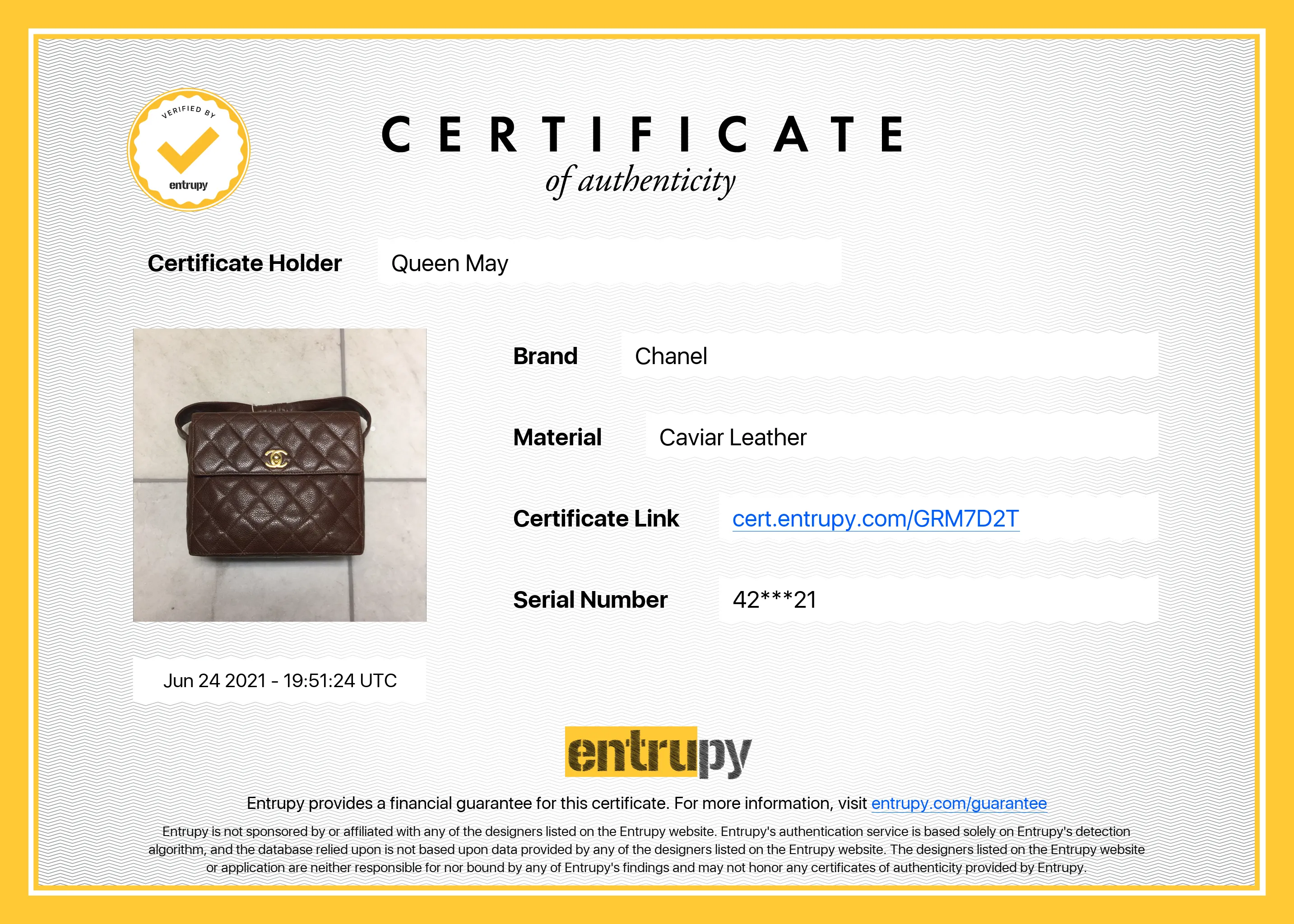 Chanel Vintage Brown Caviar Mini Handle Bag