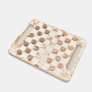 Checkers in Burnt Agate Marble