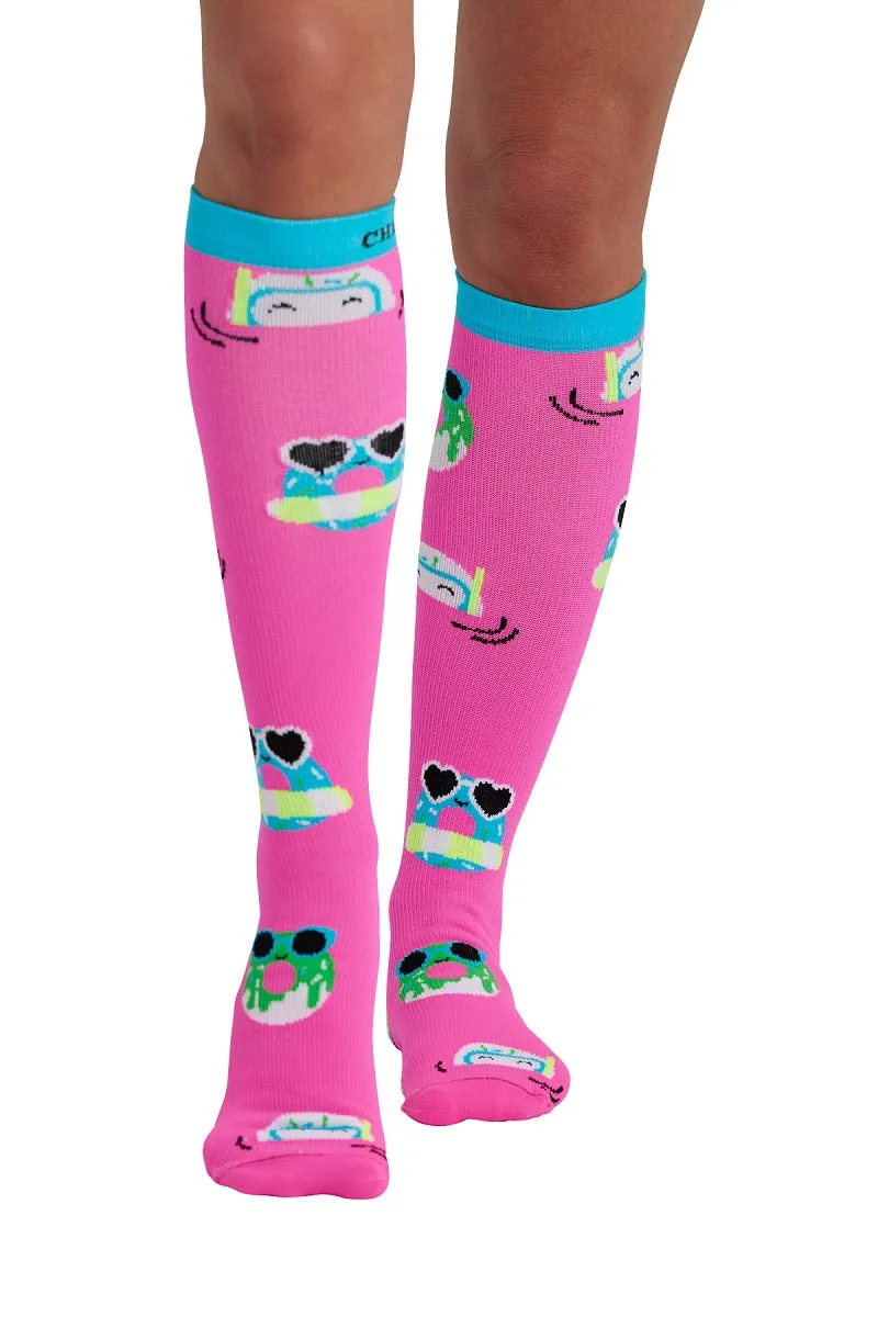 Cherokee Compression Socks Print Support Regular Calf Up To 17"