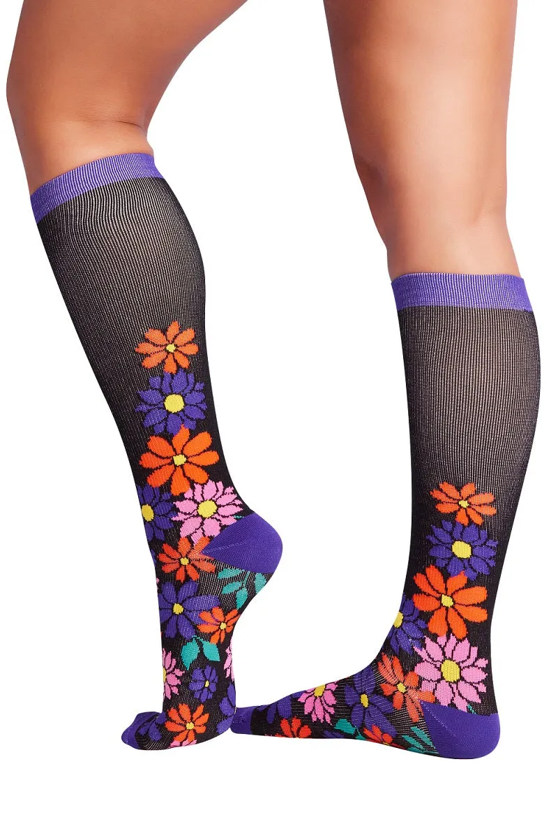 Cherokee Compression Socks Print Support Regular Calf Up To 17"