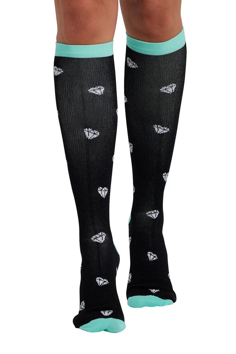 Cherokee Compression Socks Print Support Regular Calf Up To 17"