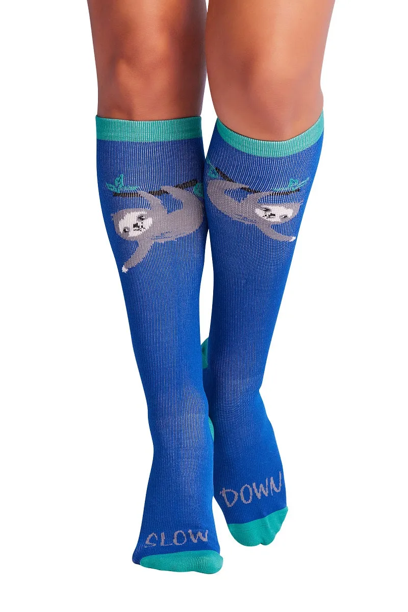 Cherokee Compression Socks Print Support Regular Calf Up To 17"