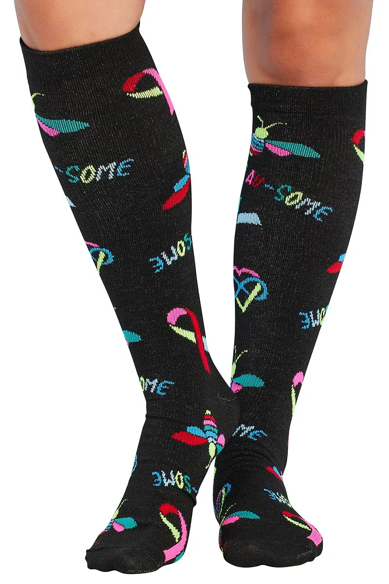 Cherokee Compression Socks Print Support Wide Calf Up To 22"