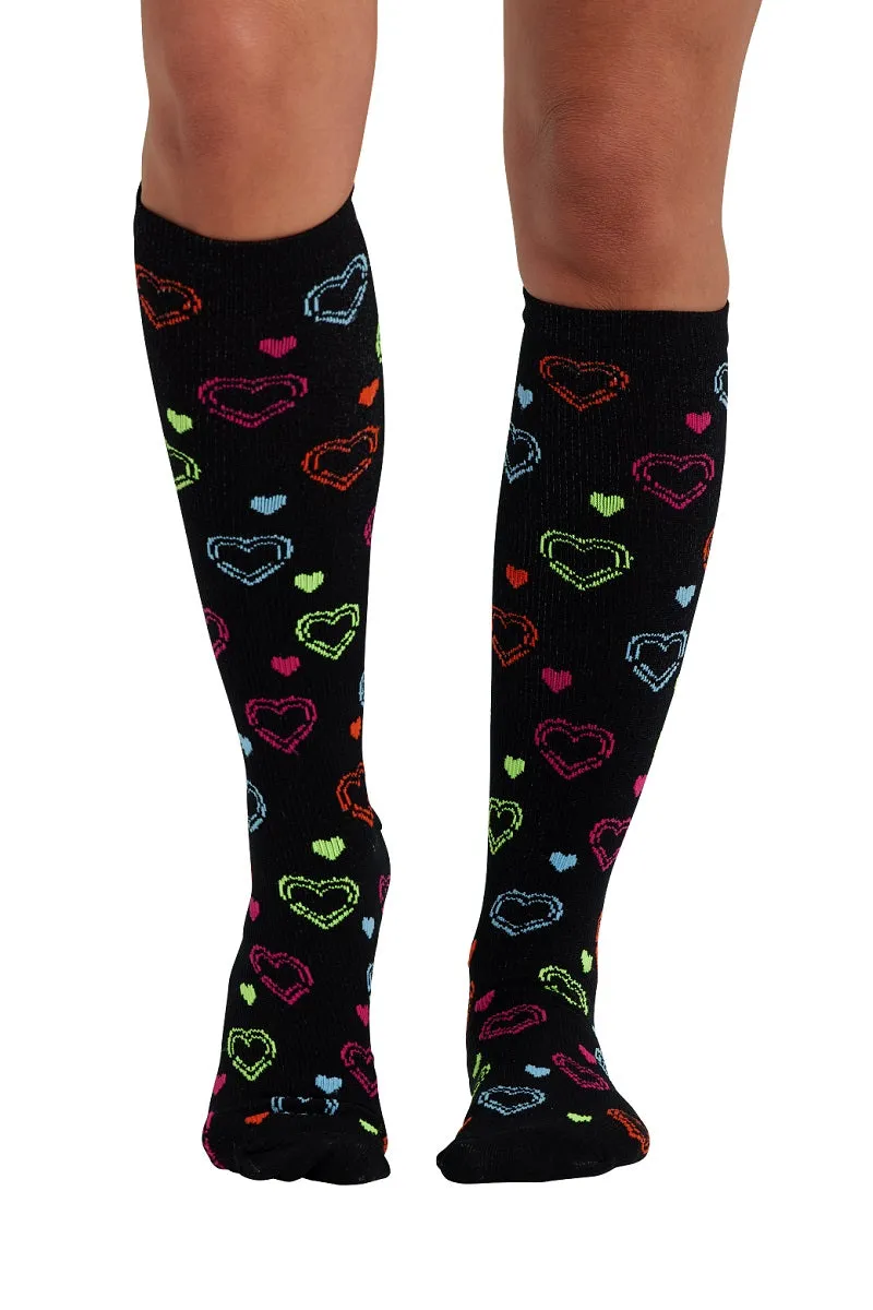 Cherokee Compression Socks Print Support Wide Calf Up To 22"