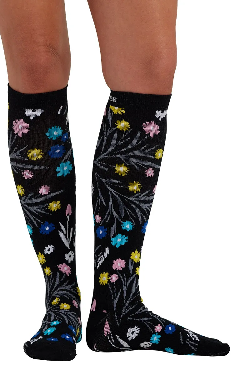 Cherokee Compression Socks Print Support Wide Calf Up To 22"