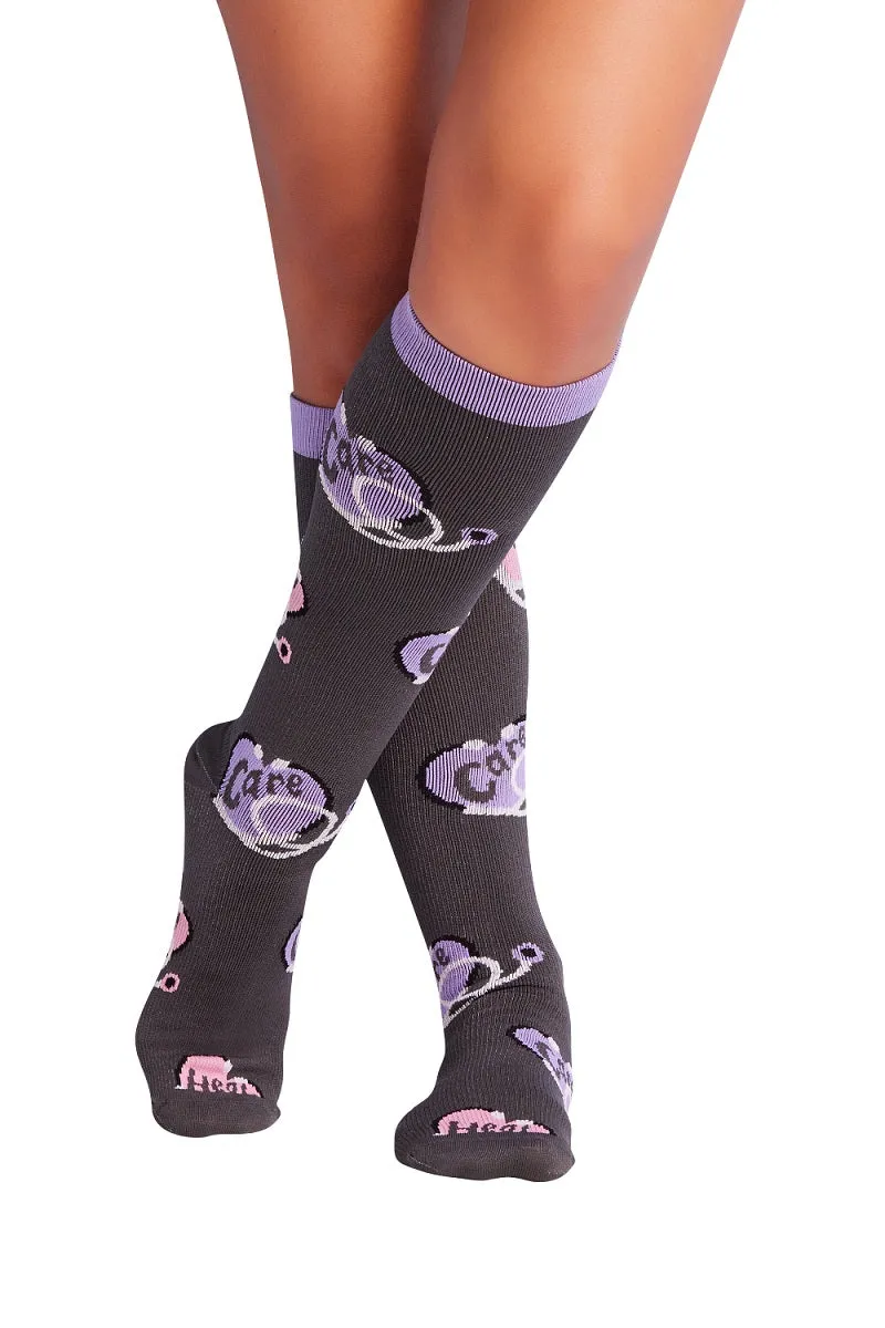 Cherokee Compression Socks Print Support Wide Calf Up To 22"