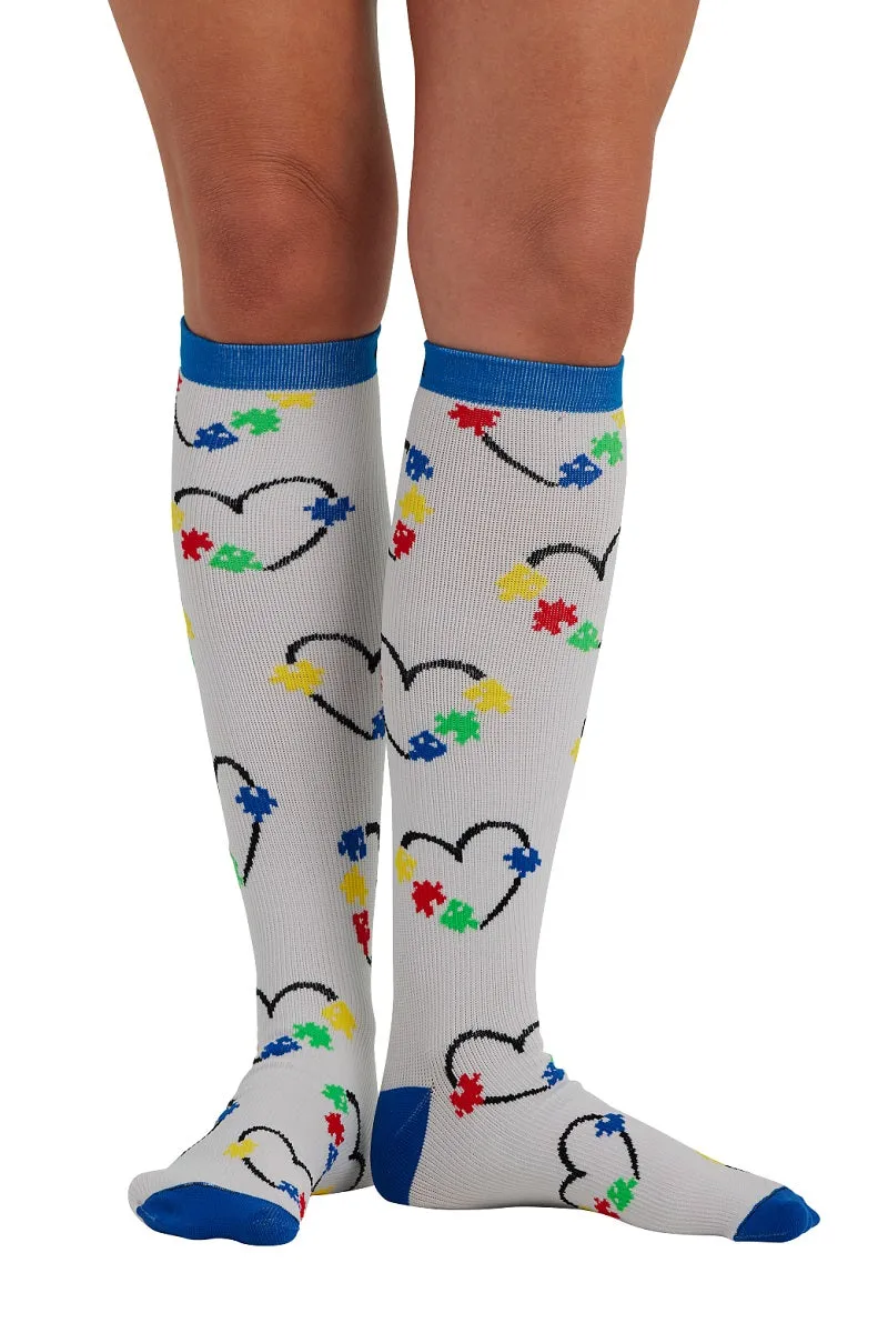 Cherokee Compression Socks Print Support Wide Calf Up To 22"