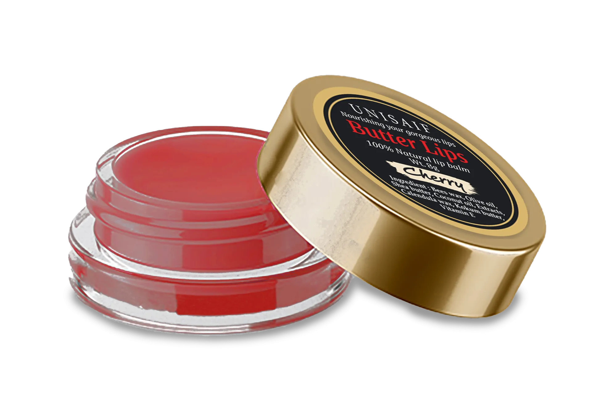 Cherry Organic Butter Lip Balm (8g) Gorgeous Lips | 100% Natural | Mineral Oil Free
