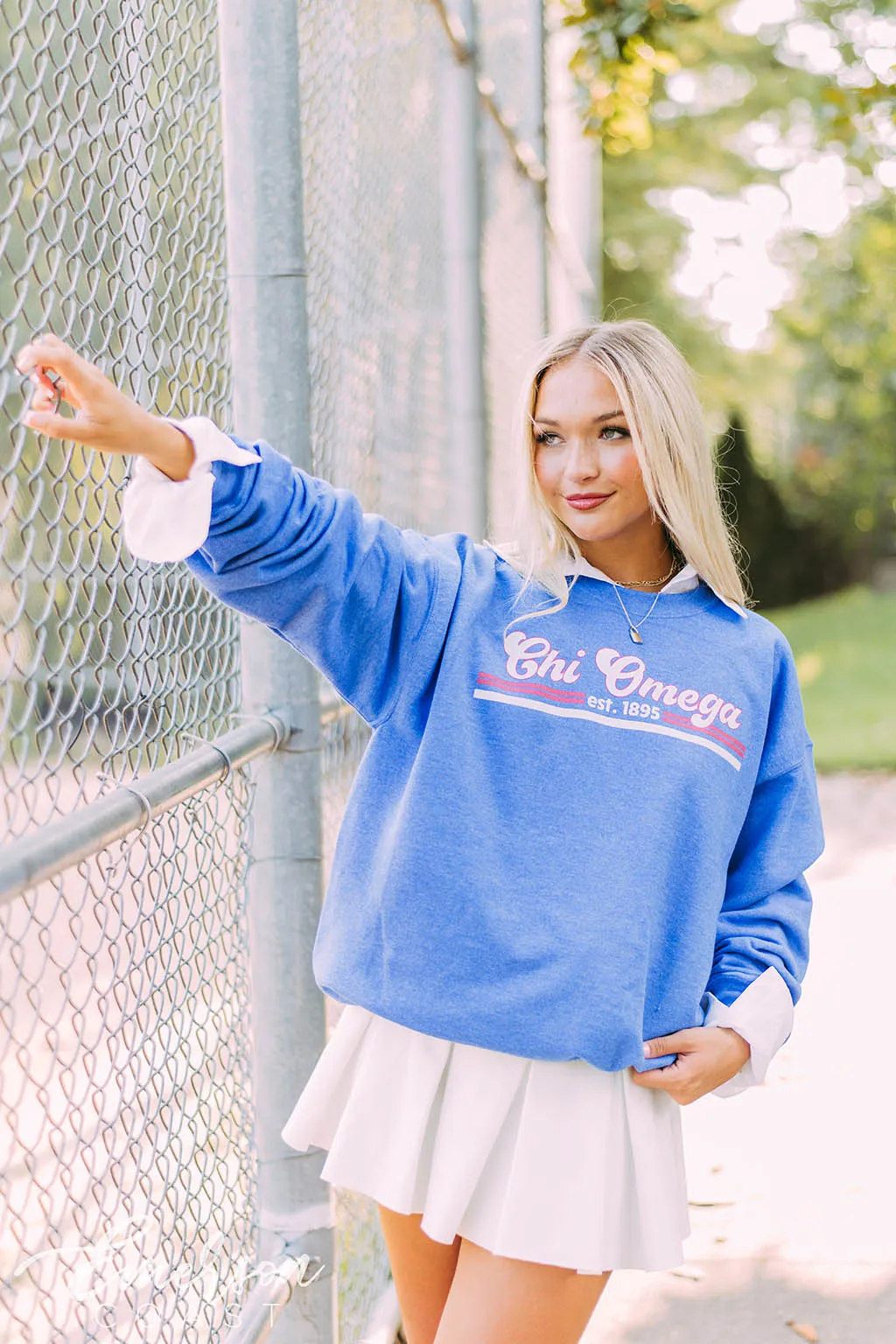 Chi Omega Royal Blue Sweatshirt