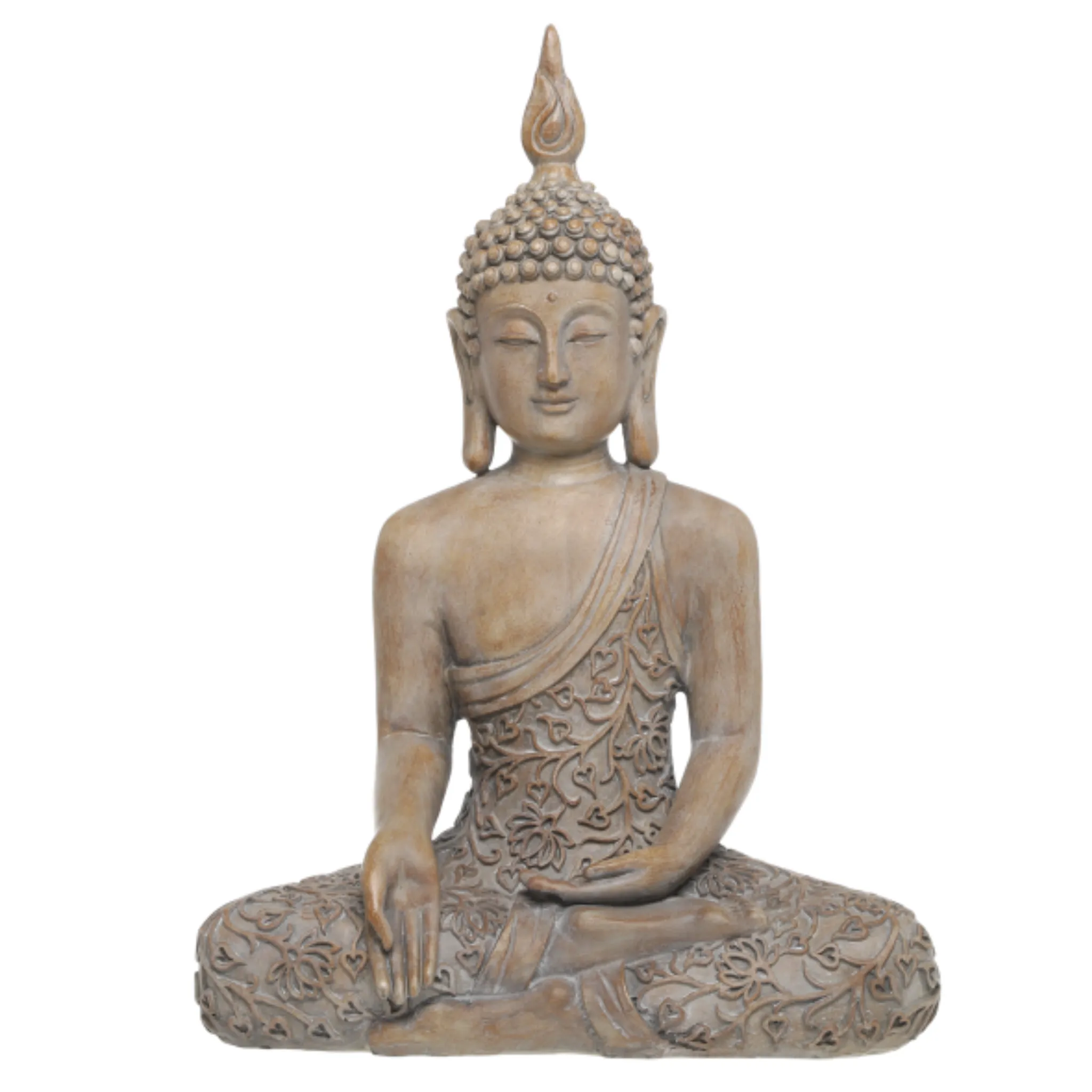 Chic Antique Buddha siddende H41 cm