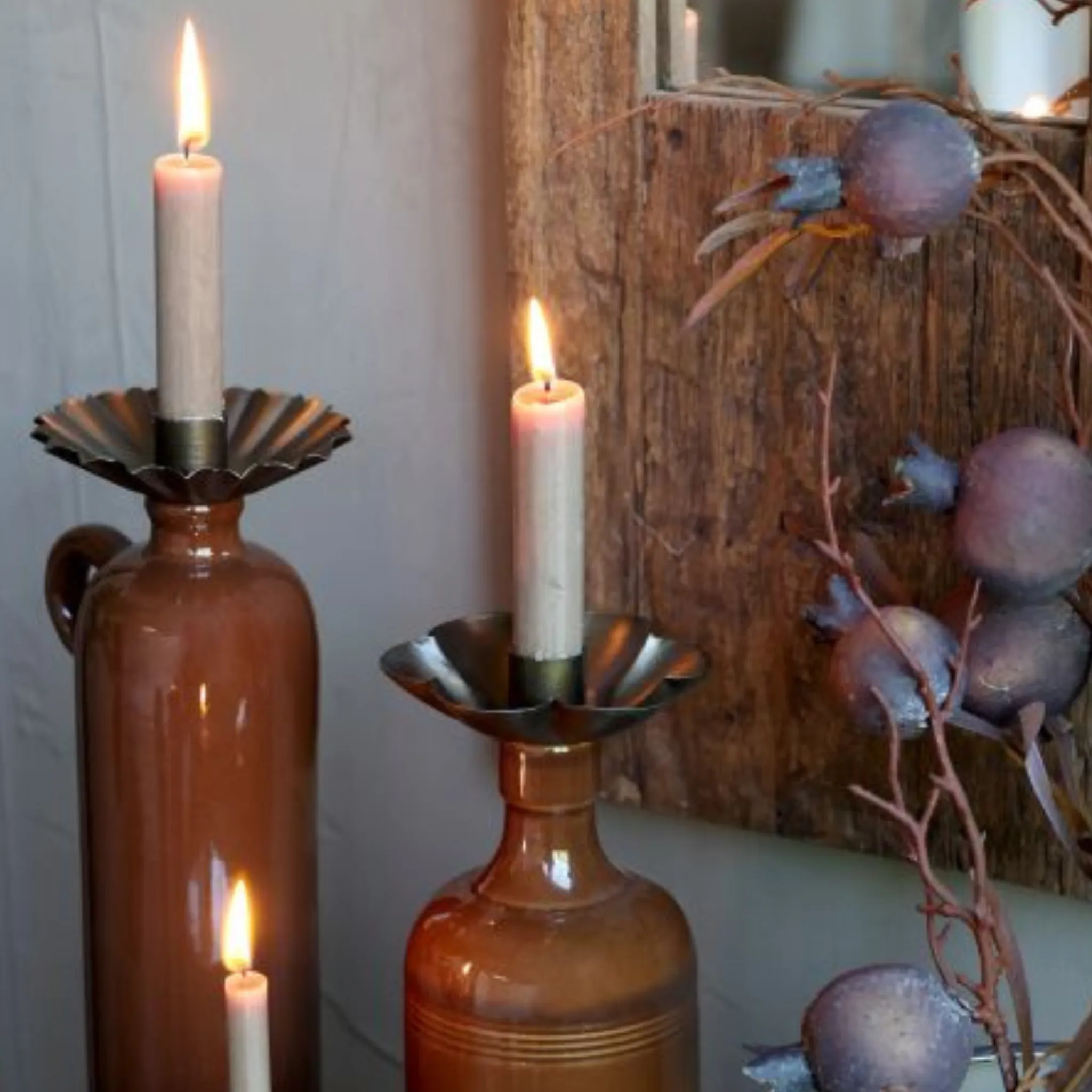 Chic Antique Lysholder blomst
