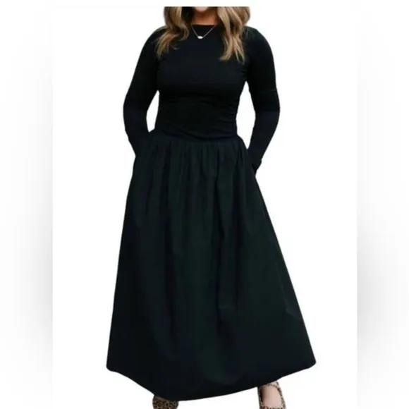 Chic Cream Long Sleeve Dress