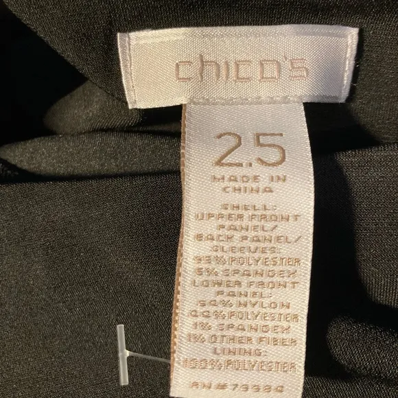 Chico's Pullover Dress  Gold/Black Zig Zag Front Size 2.5 (Large)