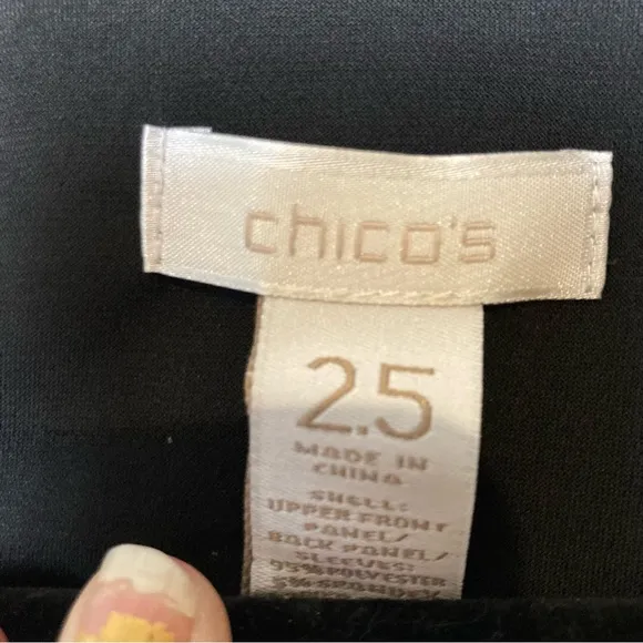 Chico's Pullover Dress  Gold/Black Zig Zag Front Size 2.5 (Large)