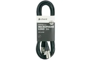 Chord Essential Microphone Leads XLR Female - XLR Male 10ft