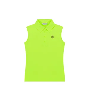 CHUCUCHU Simple Polo Sleeveless - Neon Yellow