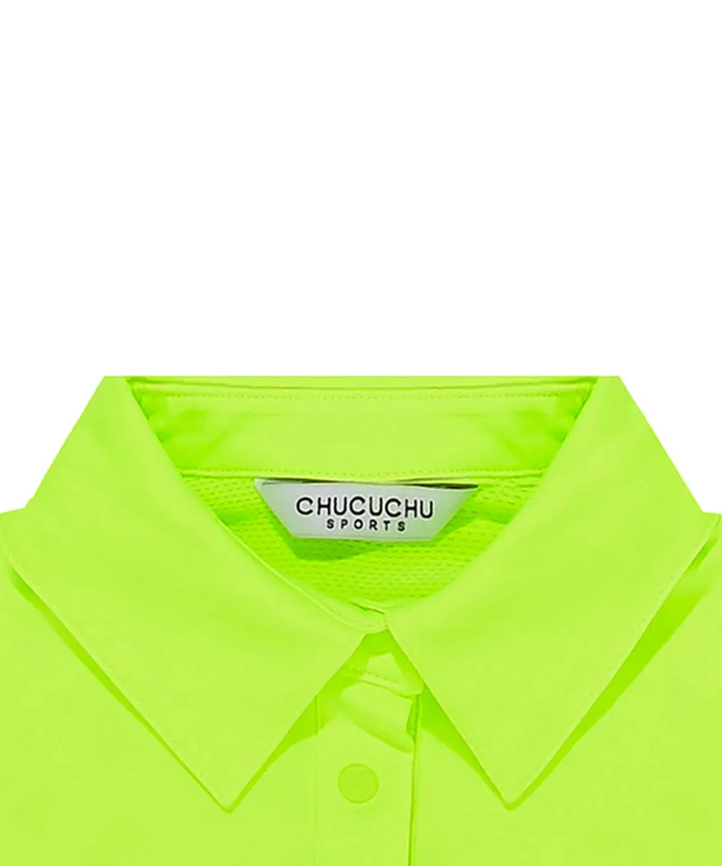 CHUCUCHU Simple Polo Sleeveless - Neon Yellow