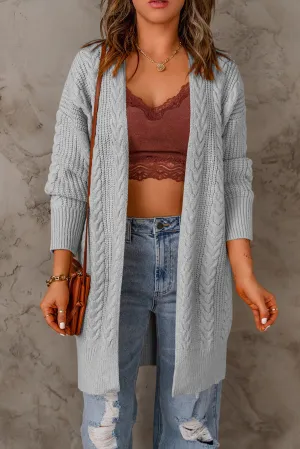 Chunky Knit Open Front Cardigan