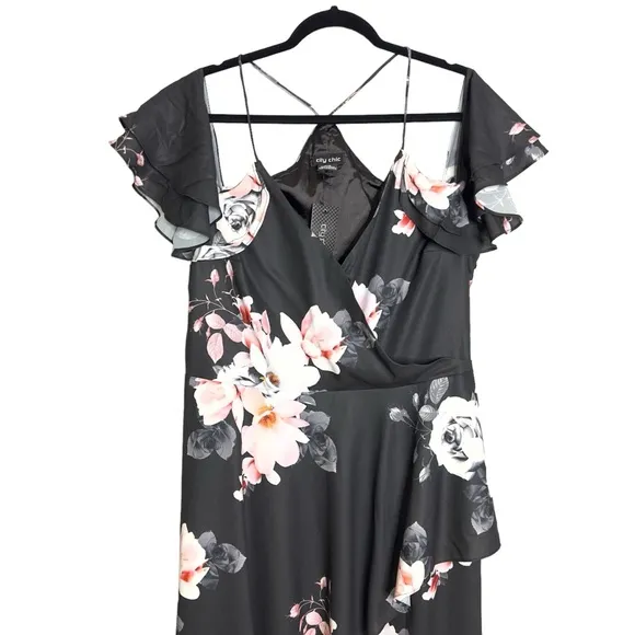City Chic Lotus Maxi Dress Size 18