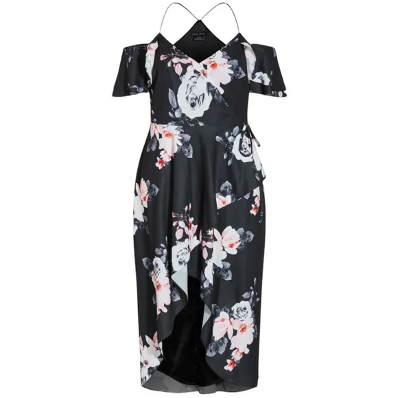 City Chic Lotus Maxi Dress Size 18