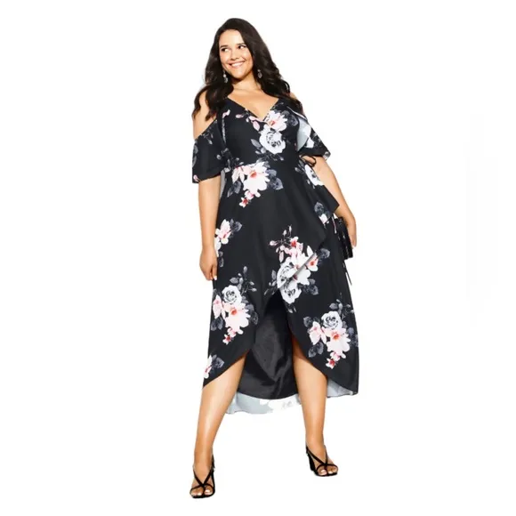 City Chic Lotus Maxi Dress Size 18