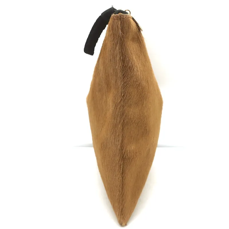 Clare V. Calf Hair Flat Clutch Camel