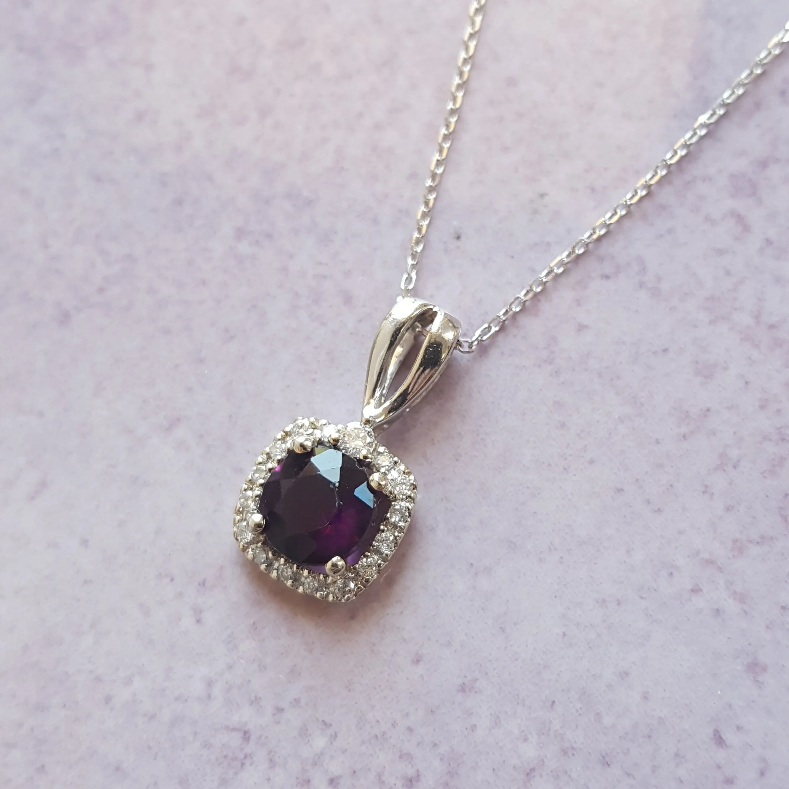 Classically Brilliant Amethyst Pendant