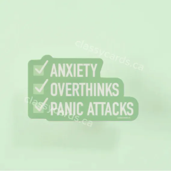 Classy Cards - Sticker | Anxiety Checklist