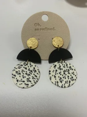 Classy Clay Print Earrings